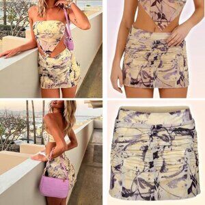 NWT TIGER MIST Esme Floral Mesh Mini Skort Sz Small